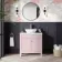 Bermuda Cashmere Pink Vanity with Marble Top & Oval Counter Top Basin 800mm