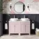 Bermuda Cashmere Pink Vanity with Marble Top & Oval Counter Top Basin 1200mm