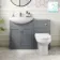 Capri Fog Grey Combination Vanity Basin and Denver Toilet 1150mm - Chrome Handles