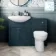 Capri Navy Blue Combination Vanity Basin and Austin Toilet 1150mm - Chrome Handles