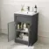 Milos Slate Grey Combination Vanity Basin and Austin Toilet 1000mm - Chrome Handles