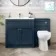Milos Navy Blue Combination Vanity Basin and Austin Toilet 1300mm - Chrome Handles