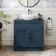 Milos Navy Blue Vanity with Oval Basin 800mm - Traditional Handles