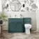 Milos Mystic Green Combination Vanity Basin and Austin Toilet 1300mm - Chrome Handles