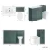 Milos Mystic Green Combination Vanity Basin and Austin Toilet 1300mm - Chrome Handles