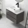 Corsica Tungsten Grey Wall Hung Drawer Vanity with Marble Top & Marin Basin 800mm