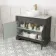 Lucia Graphite Grey Vanity with Marble Top & Oval Counter Top Basin 1030mm - Brushed Brass Accents