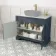 Lucia Inky Blue Cabinet with Marble Top 1030mm (Excludes Counter Top Basin) - Brushed Brass Accents