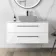 Elba Gloss White Wall Hung Drawer Vanity 1000mm Excludes Counter Top Basin - Black Accents