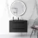 Elba Matt Black Wall Hung Basin Drawer Vanity 800mm