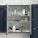 Inky Blue Wall Hung Mirror Cabinet 700x600mm