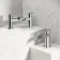 Eden Chrome Waterfall Basin & Bath Mixer Tap Set