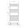 Barcelona Electric Chrome Straight Heated Towel Rail 1200x600mm