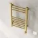 Barcelona Electric Brushed Brass Straight Heated Towel Rail 650x400mm