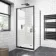 London Matt Black 6mm Pivot Shower Enclosure 900x900mm