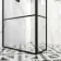 Munich Matt Black Grid 8mm Wet Room Shower Glass 900mm & 250mm Return Panel