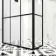 Munich Matt Black Grid 8mm Wet Room Shower Glass 900mm & 250mm Return Panel