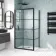London Matt Black Grid 6mm Sliding Shower Enclosure 1000x700mm