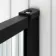 Munich Fluted Effect Matt Black Framed 8mm Wet Room Shower Glass 800mm & 250mm Pivotal Return Panel