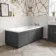 Traditional Slate Grey Wooden Bath Panel Pack 1700x680mm