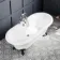 Grosvenor 1800mm Roll Top Bath - Black Ball Feet