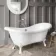 Tonbridge 1750mm Roll Top Bath - White Claw Feet