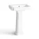 Hudson Traditional High-Level Toilet With Chalk White Seat & Pedestal Basin - Single Tap Hole