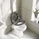 Hudson Traditional High-Level Toilet With Graphite Grey Seat & Pedestal Basin - Double Tap Hole