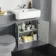 Monaco Dove Grey Basin Vanity and Back To Wall Toilet Unit 1200mm (Excludes Pan & Cistern)