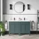 Bermuda Midnight Green Double Basin Vanity 1200mm