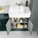 Monaco Midnight Green Combination Vanity Basin with Marble Top 1500mm (Excludes Pan & Cistern)