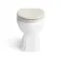 Monaco Chalk White Combination Vanity Traditional Basin and Hudson Toilet with Wooden Seat 1500mm - Brushed Brass Accents