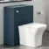 Harper Navy Blue Back To Wall Unit and Houston Toilet