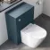 Harper Navy Blue Back To Wall Unit and Boston Toilet