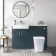 Harper Navy Blue Combination Vanity Basin and Houston Toilet 1200mm - Left Handed