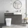 Foster Tungsten Grey Combination Vanity Basin and Houston Toilet 1200mm - Right Handed