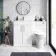 Mersey Gloss White Combination Vanity Basin and Austin Toilet 1100mm