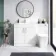 Mersey Gloss White Combination Vanity Basin and Houston Toilet 1300mm