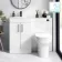 Mersey Gloss White Combination Vanity Basin and Miami Toilet 1000mm - Black Accents
