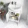Quartz Gloss White Combination Vanity Basin and Houston Toilet 1050mm