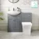 Capri Fog Grey Combination Vanity Basin and Houston Toilet 1050mm - Chrome Handles