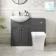 Capri Slate Grey Combination Vanity Basin and Houston Toilet 1050mm - Chrome Handles
