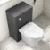 Capri Slate Grey Combination Vanity Basin and Denver Toilet 1150mm - Chrome Handles