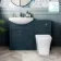 Capri Navy Blue Combination Vanity Basin and Houston Toilet 1150mm - Chrome Handles