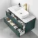 Corsica Midnight Green Vanity Drawer with Marble Top & Marin Basin 1000mm