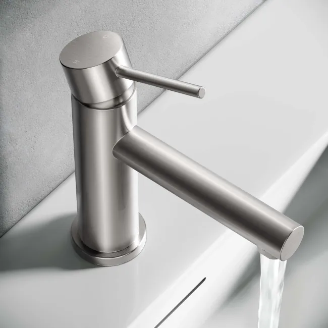 Don Brushed Stainless Steel Basin Mixer Tap