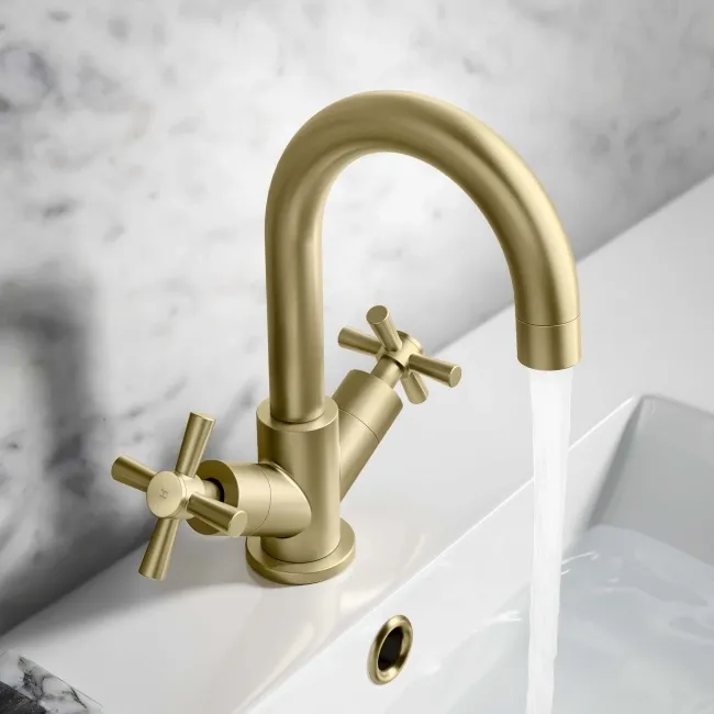 Exe Brushed Brass Basin Mixer Tap