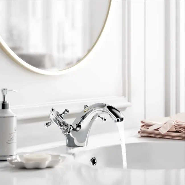 Tweed Traditional Chrome Basin Mixer Tap