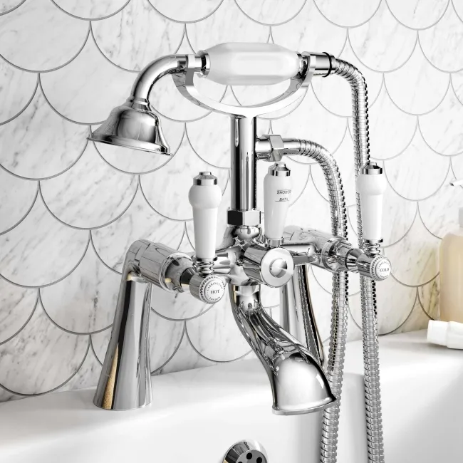 Cherwell Traditional Chrome Bath Shower Mixer Tap