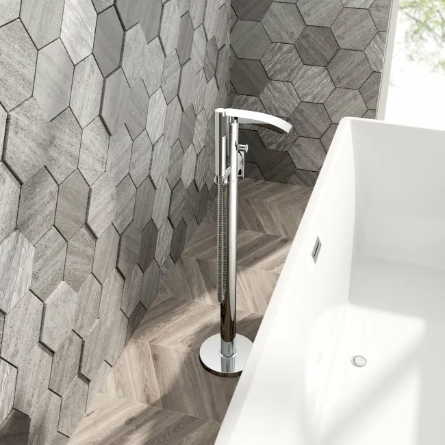 Severn Chrome Freestanding Bath Shower Mixer Tap